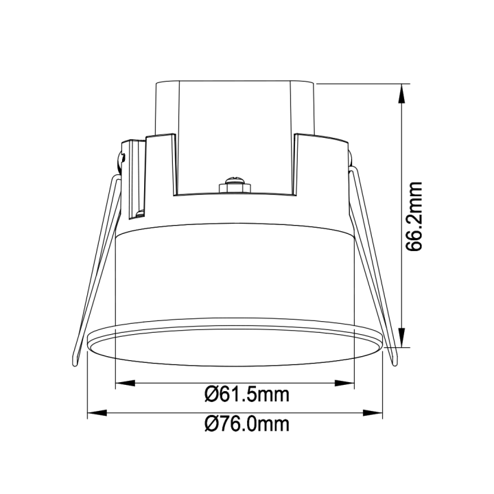 Indbygget mikrobølgesensor 360° | IP54, 1200W/600W