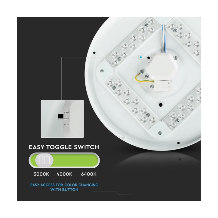LED loftslampe på 12W, 4000K, IP20