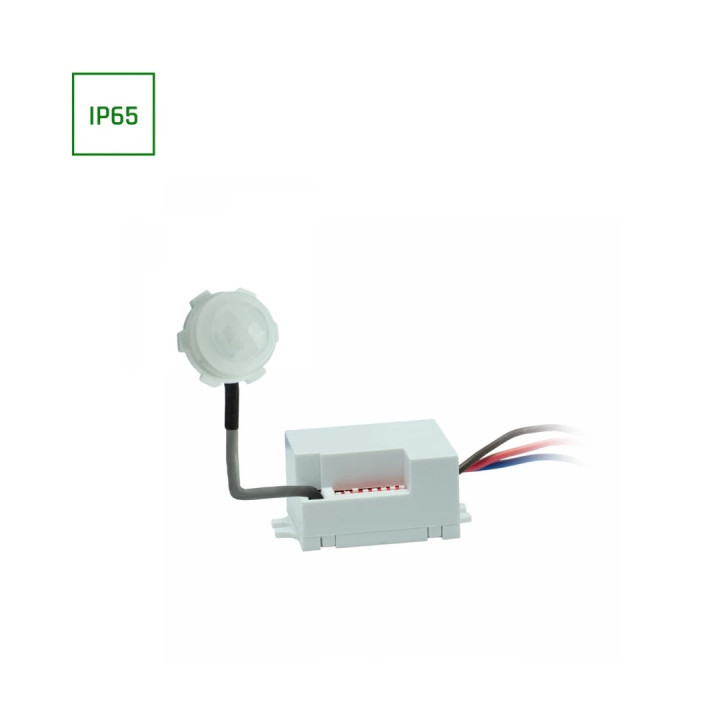 Mini PIR bevægelsessensor, 360°, 100W, 230V, 6m, IP65