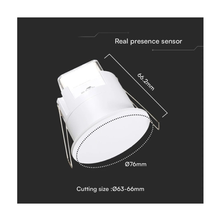 Indbygget mikrobølgesensor 360° | IP54, 1200W/600W