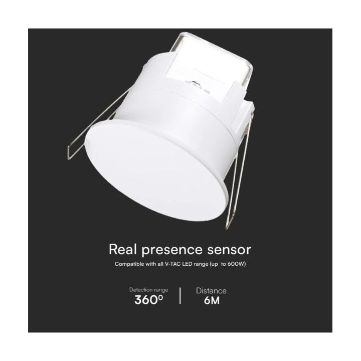 Indbygget mikrobølgesensor 360° | IP54, 1200W/600W