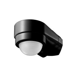 Sort PIR-hjørnesensor | justerbar, IP65