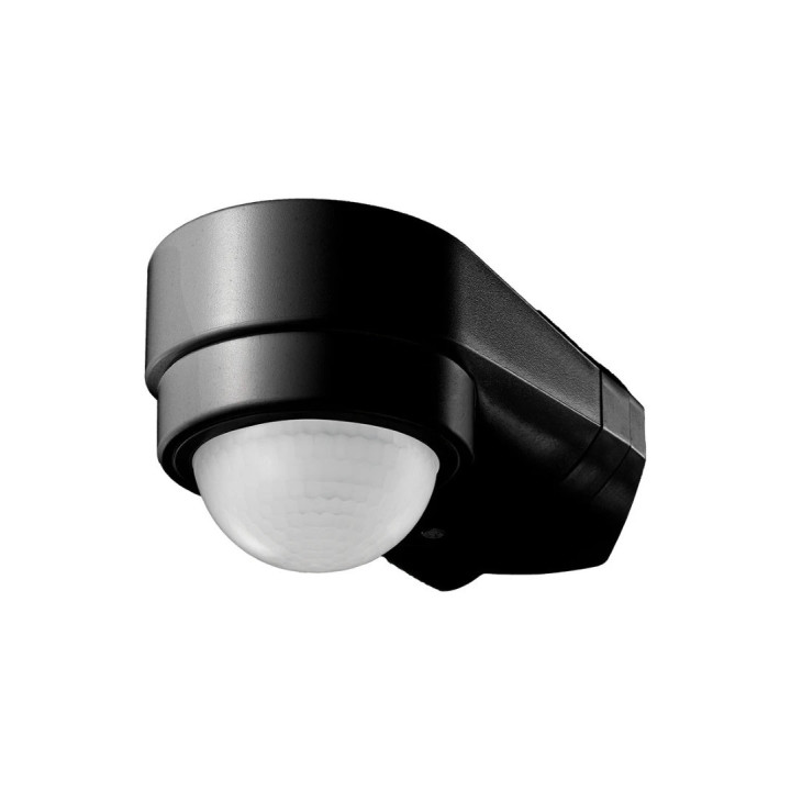 Sort PIR-hjørnesensor | justerbar, IP65