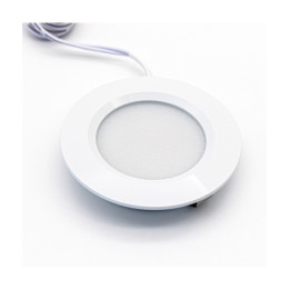 Hvid LED møbelspot 12V 2,7W – hul Ø56 mm | Ultraline