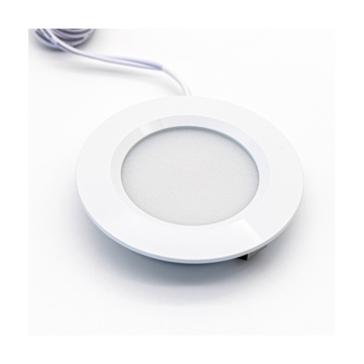 Hvid LED møbelspot 12V 2,7W – hul Ø56 mm | Ultraline