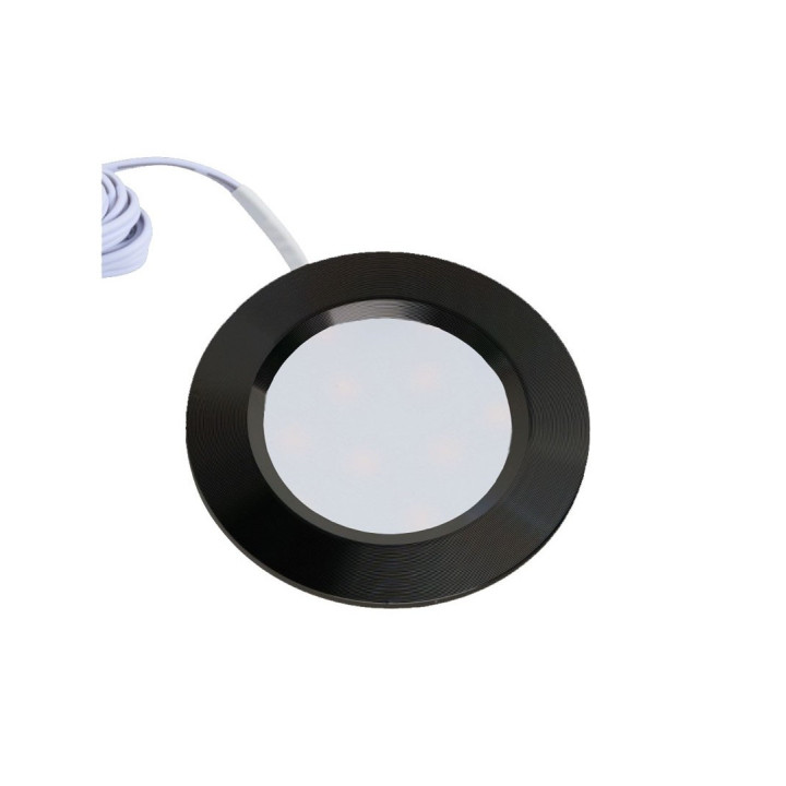Sort LED møbelspot 12V 2,7W – hul Ø56 mm | Ultraline