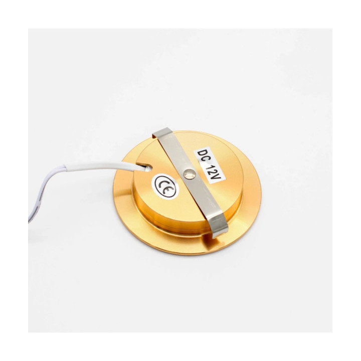 Guld LED møbelspot 12V 2,7W – hul Ø56 mm | Ultraline