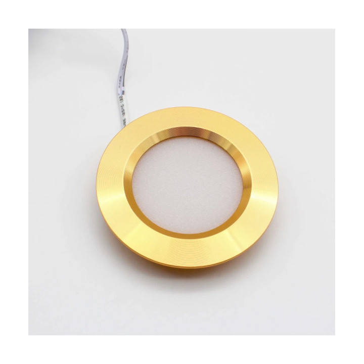 Guld LED møbelspot 12V 2,7W – hul Ø56 mm | Ultraline