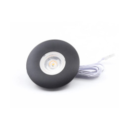 Sort LED møbelspot 2,5W 12V – hul Ø56 mm | Ultraline
