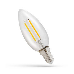 LED filament kerte pære 5,5W, E14, 2700K, dim