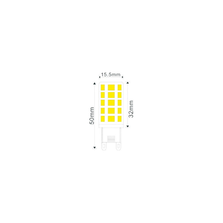 G9 LED-pære 3,5W | 3000K, 400 lm