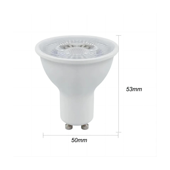 LUX6 LED spot 6W, RA 97, 230V, GU10, 3-4000K, dim