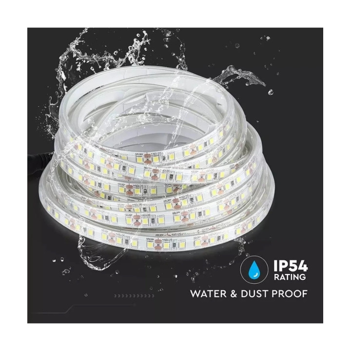 LED bånd 12V, 120 LED/m, 7,2W/m, 3000–4000K, 5m, IP65