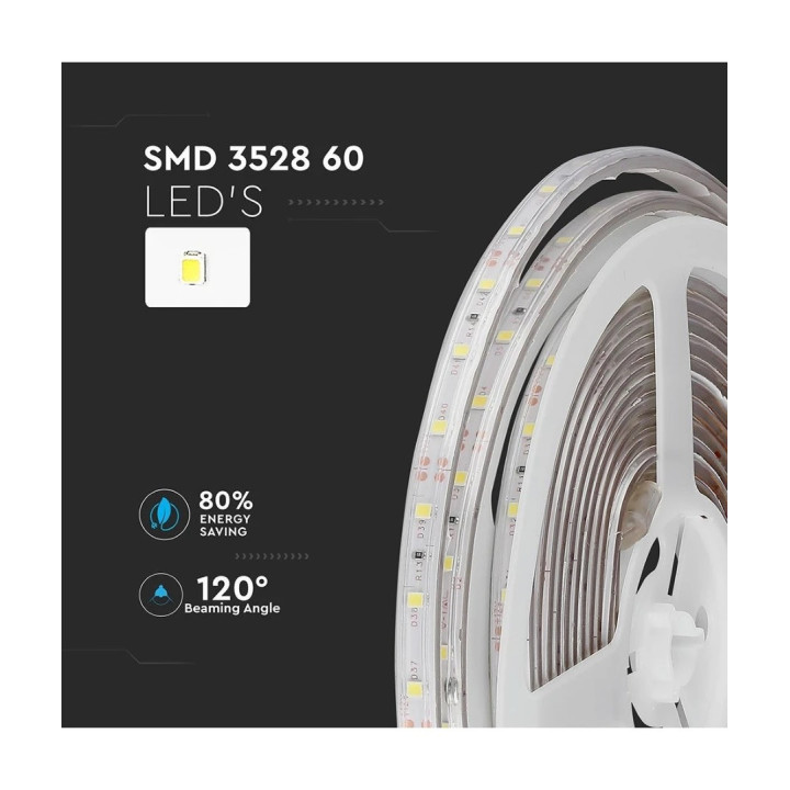 LED bånd, 12V, 60 LEDs/m 4,2W/m, 3000/4000K, 5m, IP65