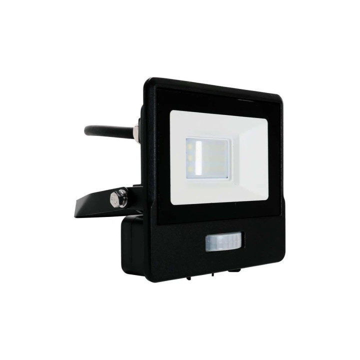Led projektør m. PIR-sensor, slank, 10W, 4000K, 220V, IP65