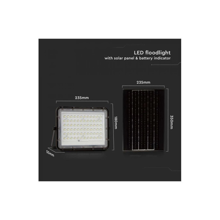 Solar LED-projektør 15W med PIR | 4000K, IP65
