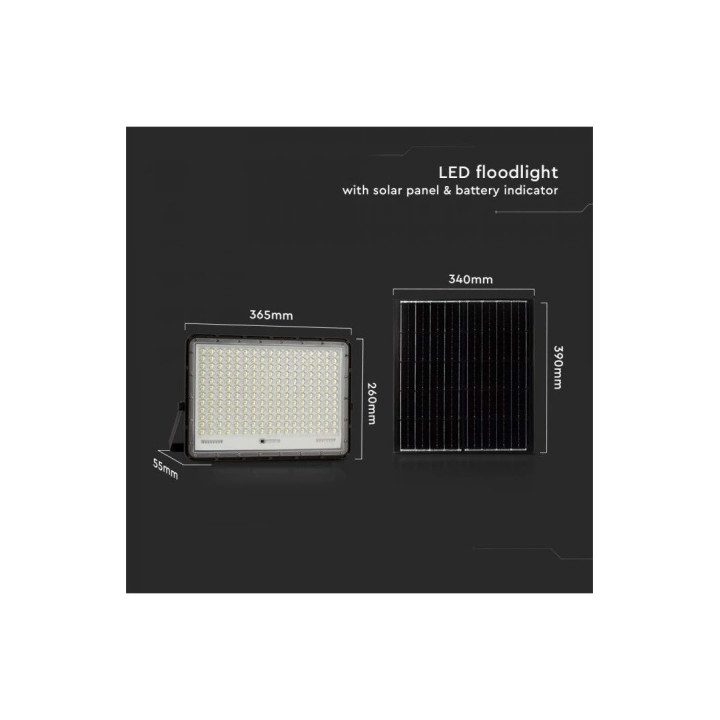 Solar LED-projektør 30W med PIR | 4000K, IP65