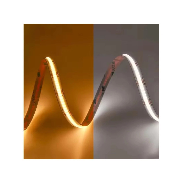 LED COB CCT bånd, 10W/m, 24V, 512 led/m, 5m, 2700K-6000K