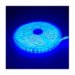 LED bånd-Blå 10W/m, 5m, 120 LED pr/m, 24V, IP65