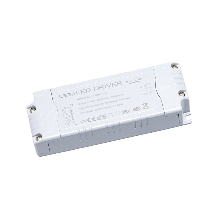 60 W dæmpbar strømforsyning 12V DC – IP20