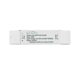 LED strømforsyning- Flicker free, 100W, 24V DC, 4,16A, IP20