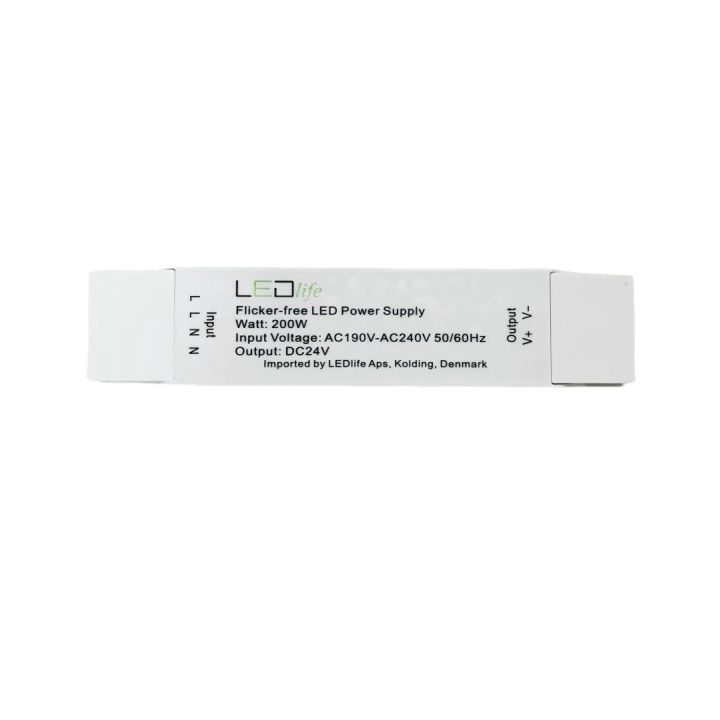200W 24V LED-strømforsyning – flimmerfri IP20