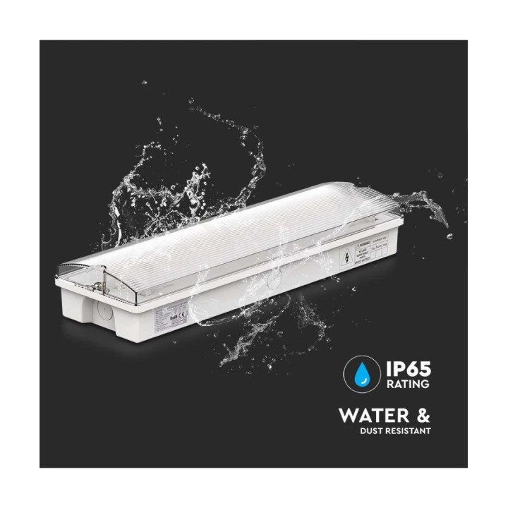 LED nødudgangsarmatur 3W IP65 med 3 timers backup