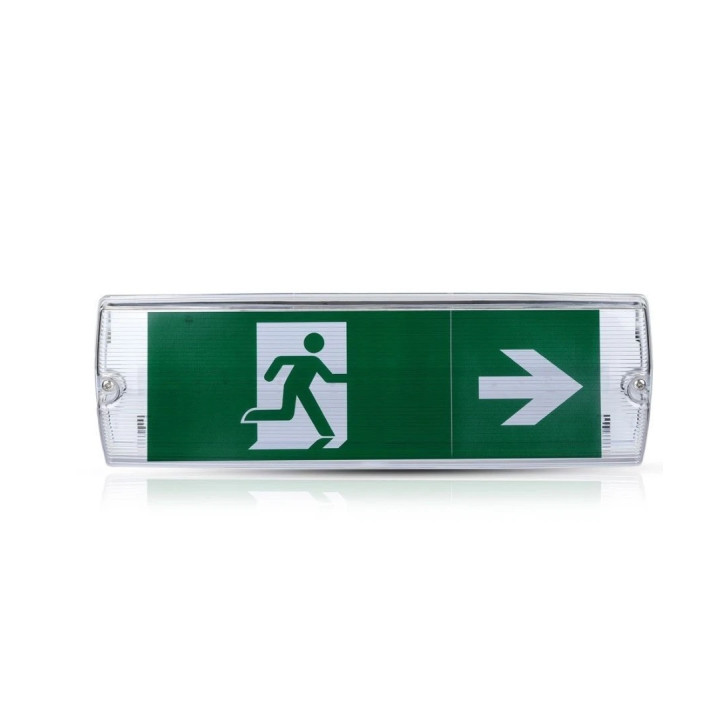 LED nødudgangsarmatur 4W IP65 med 3 timers backup