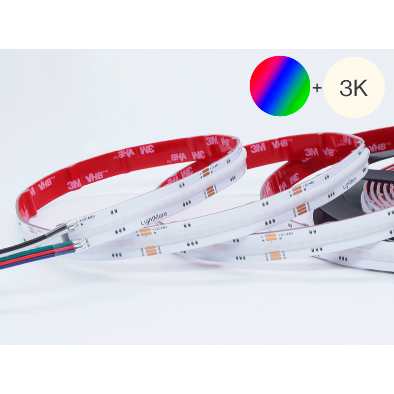 LED COB bånd RGB+3000K,...