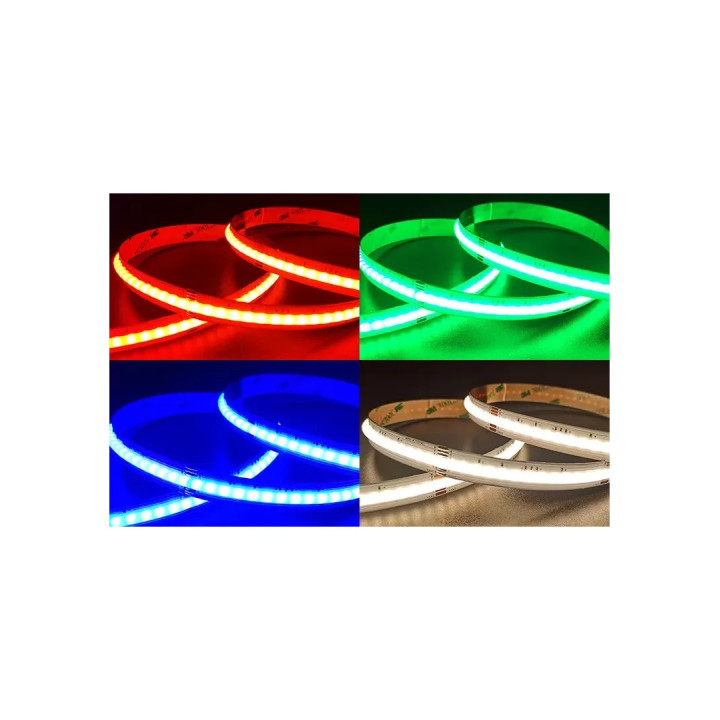 LED COB bånd RGB+3000K, 16W/m, 896LED/m, 48V, 5m, IP20