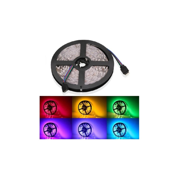 LED bånd, RGB, 24V, 60 LEDs/m, 7W/m, 5m, IP20