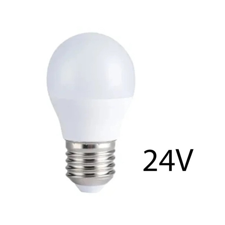 E27 LED-kronepære 24V AC/DC 4,5W 3000K