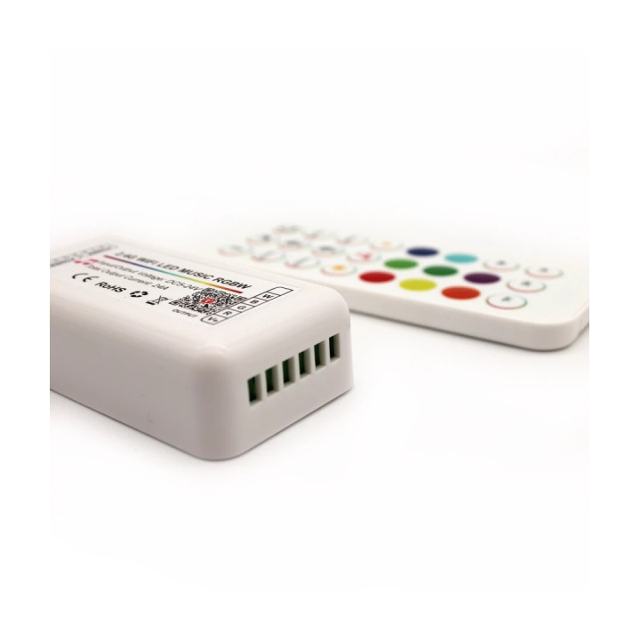 RGB+WW WiFi-controller med fjernbetjening | Tuya, 12/24V