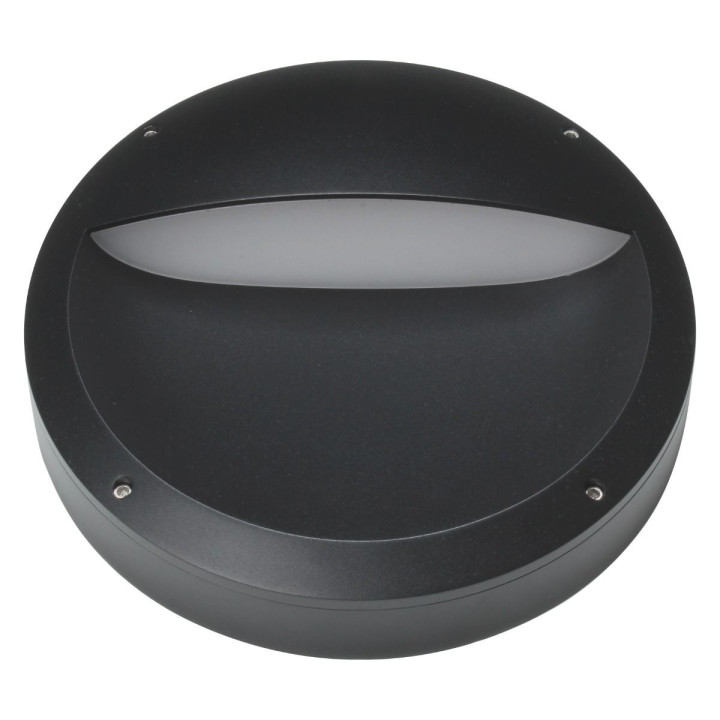 Led væglampe, halvcirkel, 6-18W, 3-4000K, IP65, sort