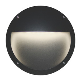 Led væglampe, halvcirkel, 6-18W, 3-4000K, IP65, sort