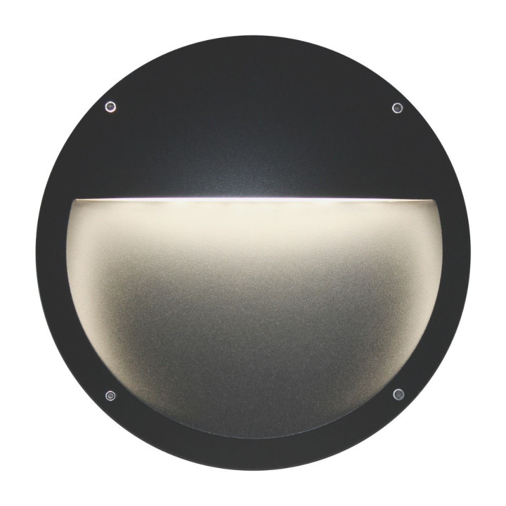 Led væglampe, halvcirkel, 6-18W, 3-4000K, IP65, sort