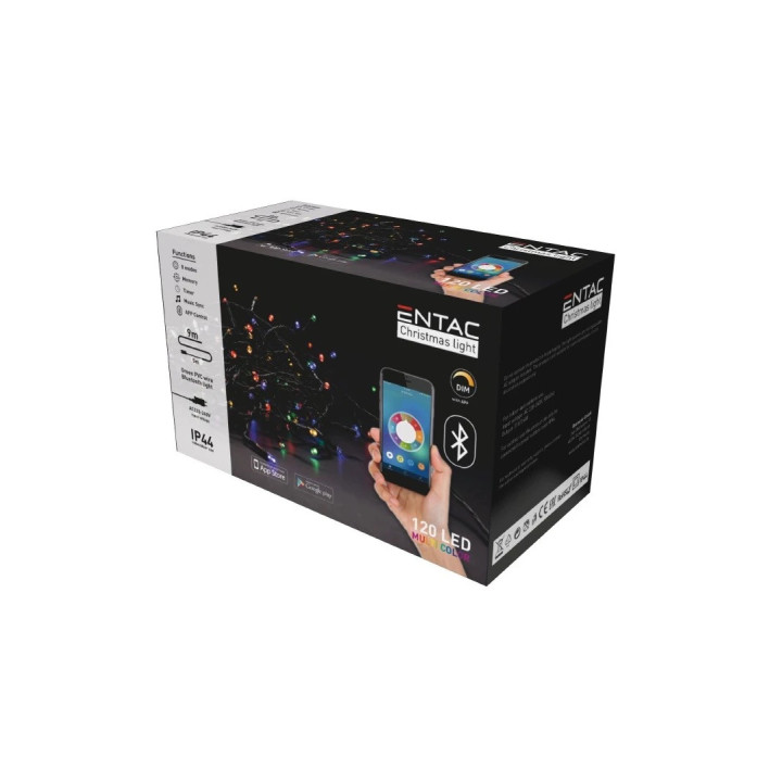 LED-julelyskæde 9 m, 120 multicolor LED | IP44