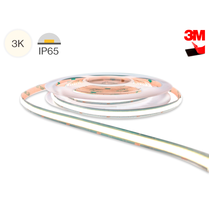 LED COB strip, 5m. CutFree, 3000K, 16W, CRI90, 90lm/w. IP65