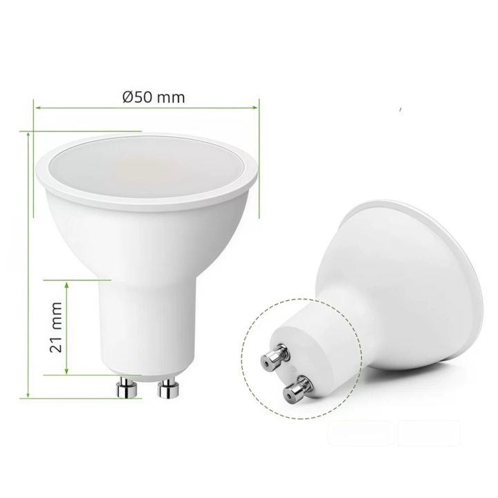 Led farve spots, 5W, GU10, 220V, rød