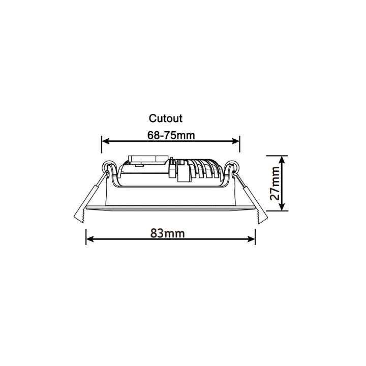 DimToWarm+CCT indbygningsspot, 7W Ø8,3cm, dæmpbar Rа96