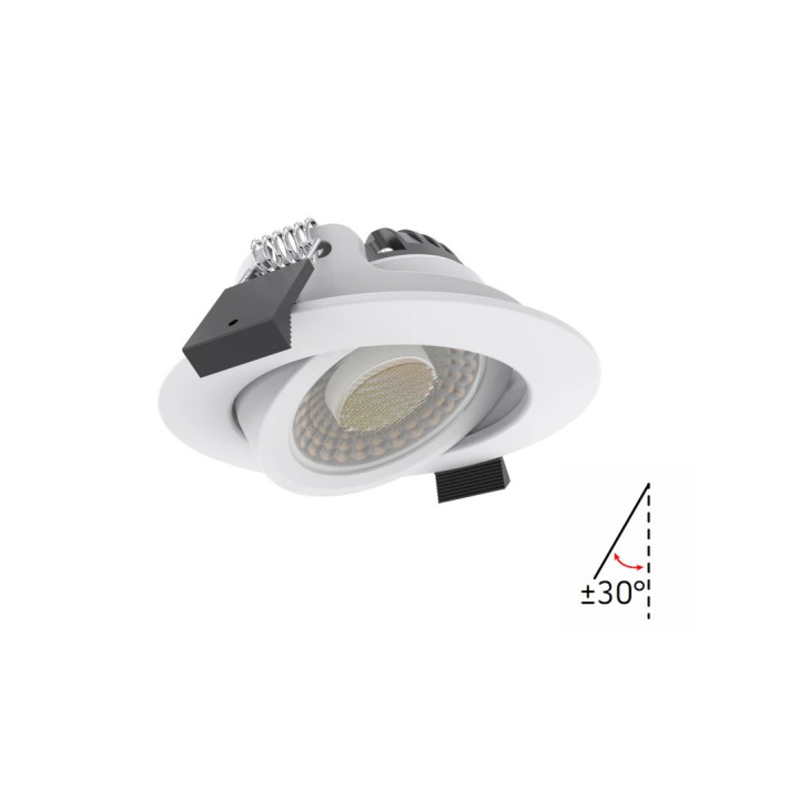 DimToWarm+CCT indbygningsspot, 7W Ø8,3cm, dæmpbar Rа96