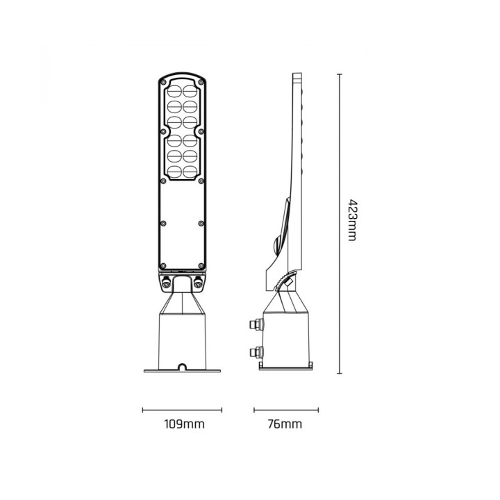 LED-gadelampe 30W med skumringssensor | IP65