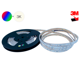 LED bånd RGB+WW,10m, 10,5W/m, 48V, IP68, 130 LED pr. meter