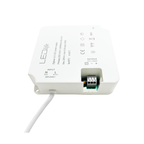 Zigbee LED strømforsyning 150W 24V DC 6,25A IP20