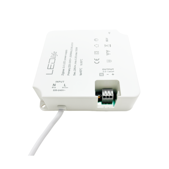 Zigbee LED strømforsyning 150W 24V DC 6,25A IP20