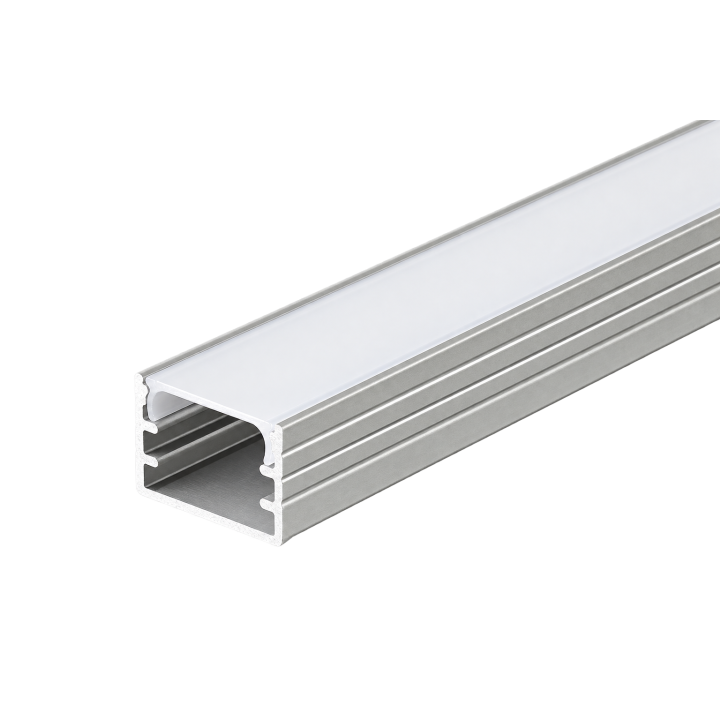 Aluminium profil til Led bånd, 2M, til ind- og påbygning