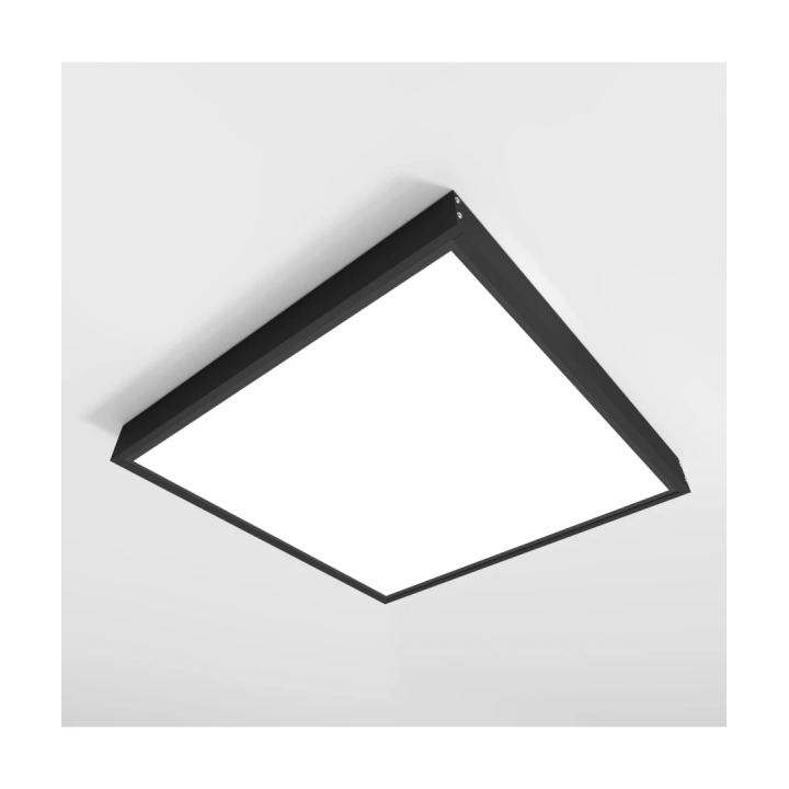 Høj sort ramme til LED panel 60x60 – 70 mm