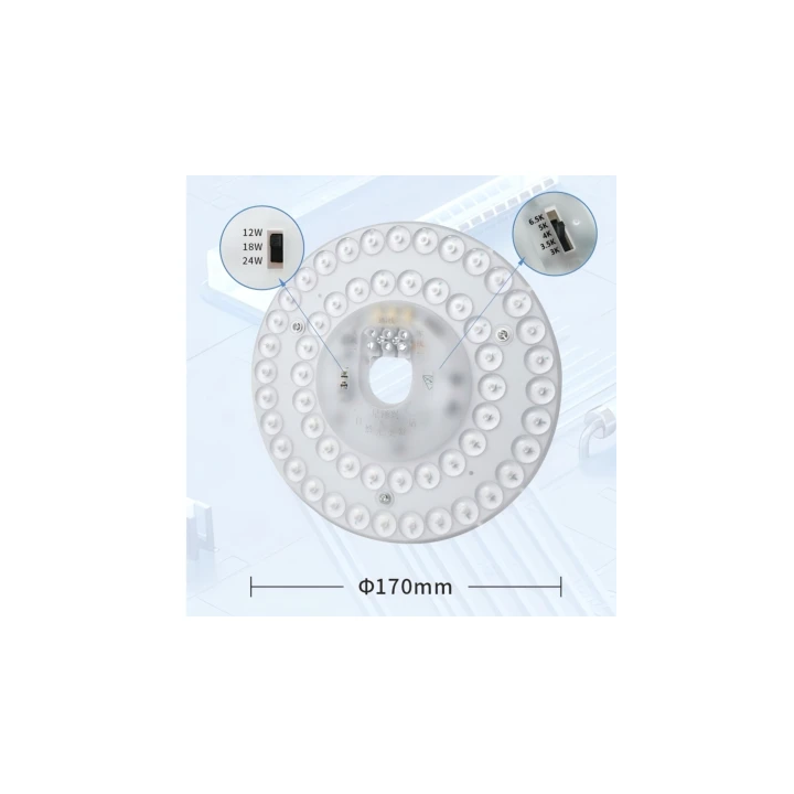 LED-indsats Ø17 cm 12/18/24W CCT | 2700 lm