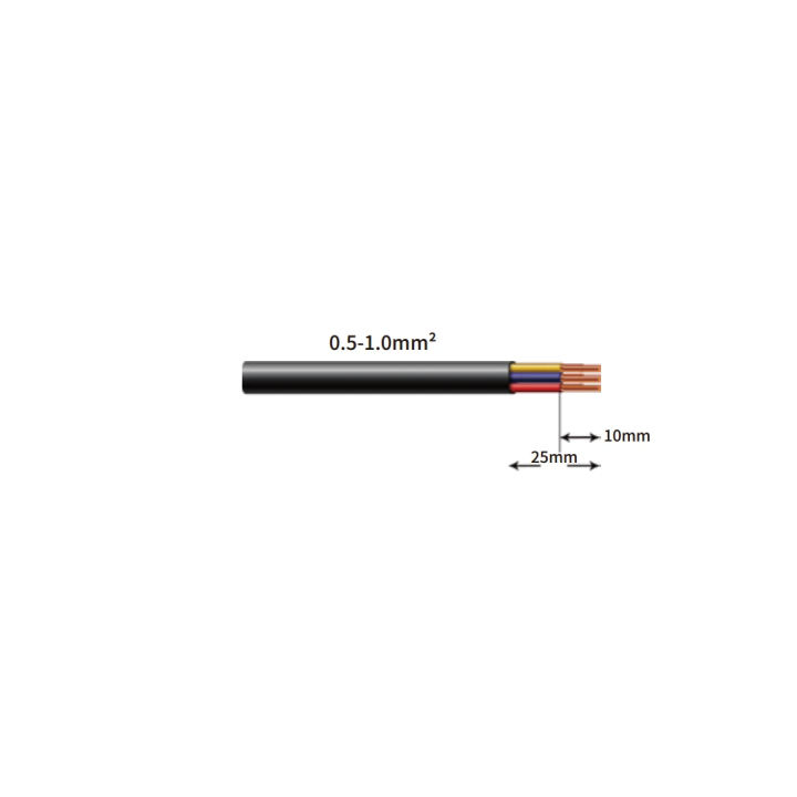 Sort IP68 samledåse 3-leder til Ø4–8 mm kabel