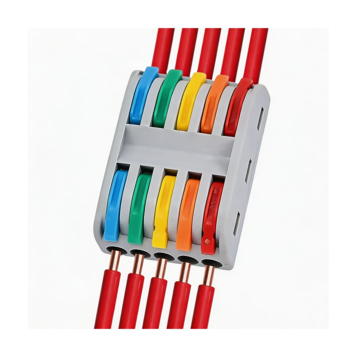 Skrueløs 5-leder samlemuffe – 32 A, 400 V, IP20